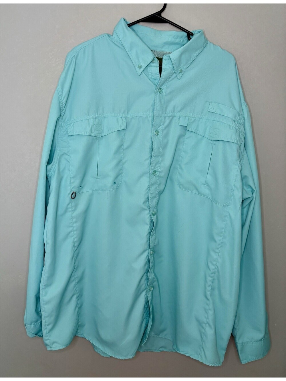 Stillwater Supply Co Long Sleeve Men's Fishing Vented Shirt Size XXL teal